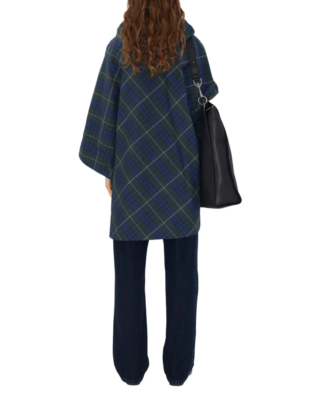 Burberry Meeneembare geruite cape Blauw