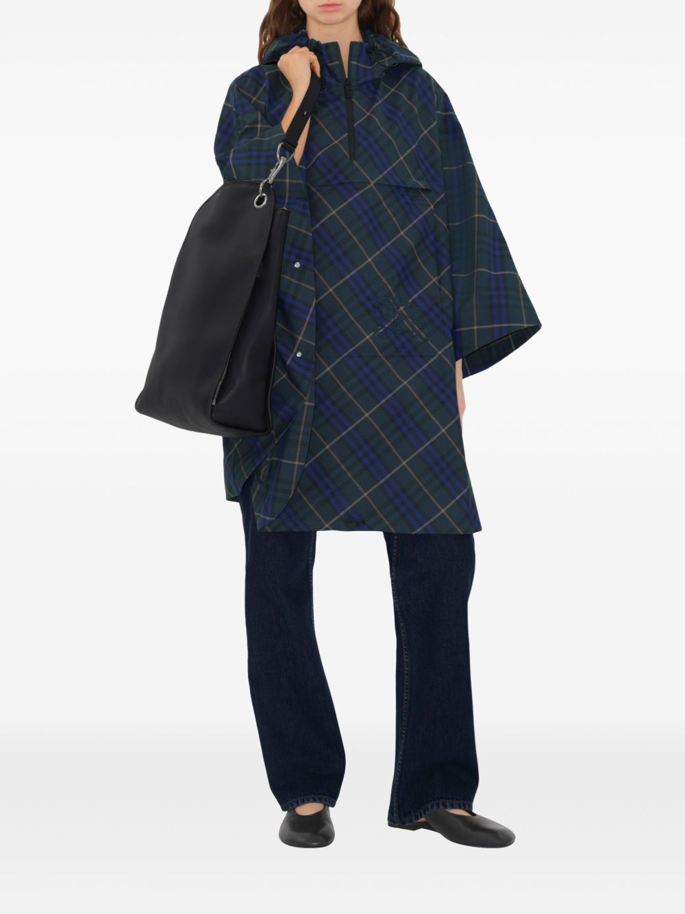 Burberry Meeneembare geruite cape - Blauw