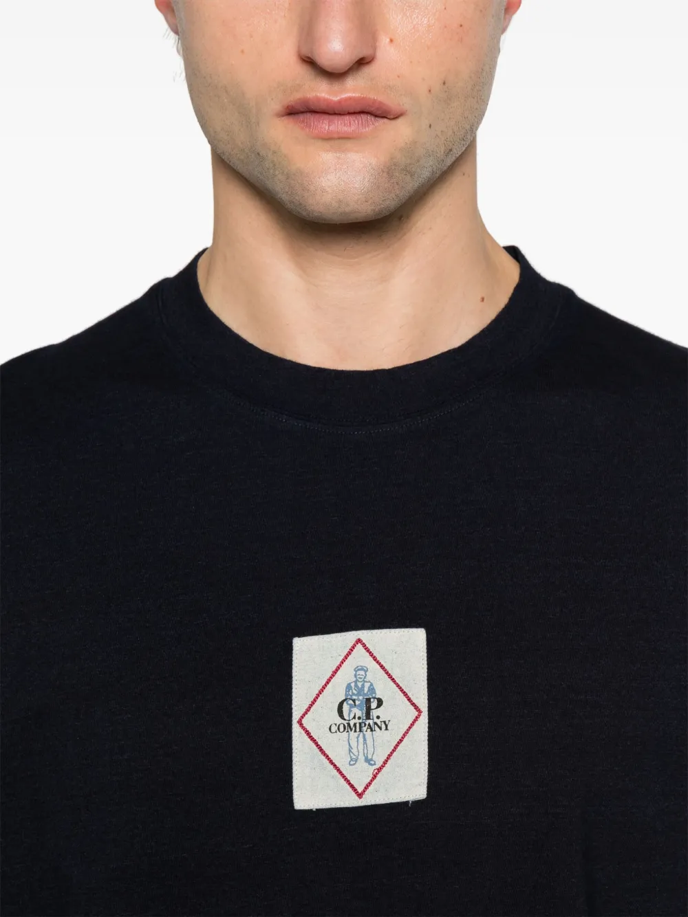 C.P. Company T-shirt met logopatch Blauw