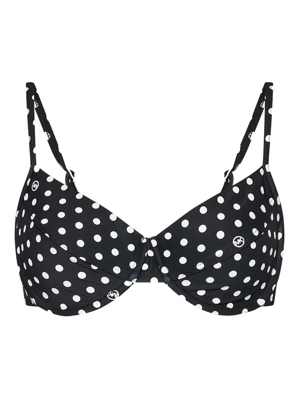 Michael Michael Kors Polka-dot Belted Bikini In Black