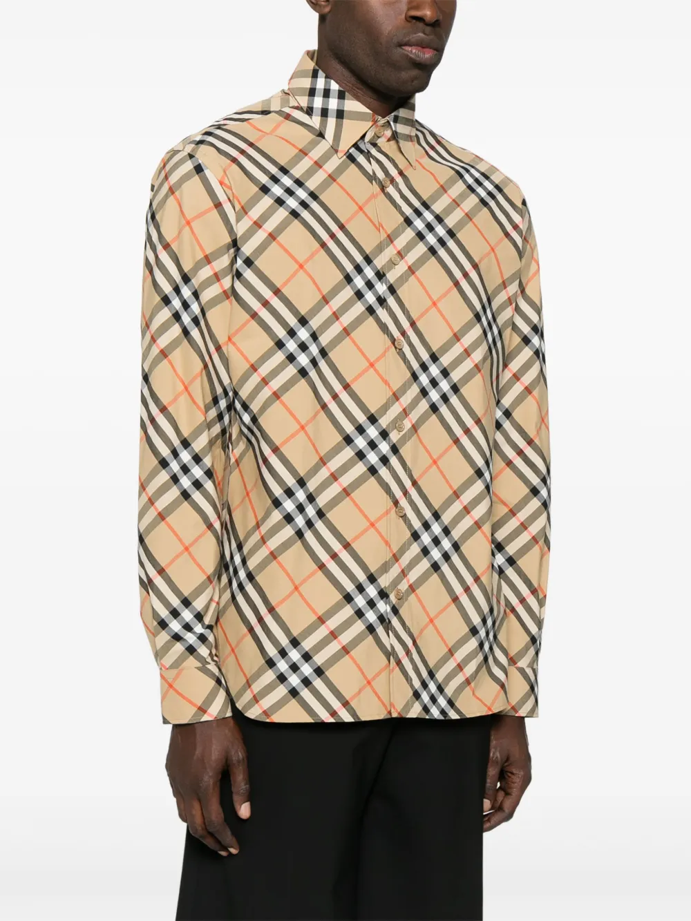 Burberry IP-check overhemd Beige