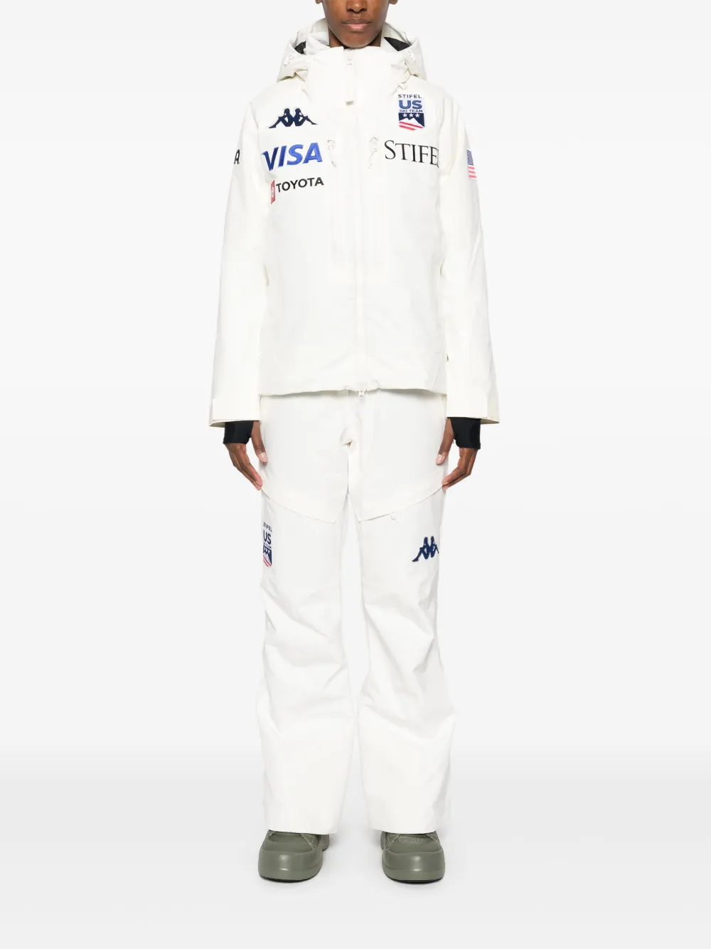 Kappa x US Ski Team 6Cento ski-jack - Wit