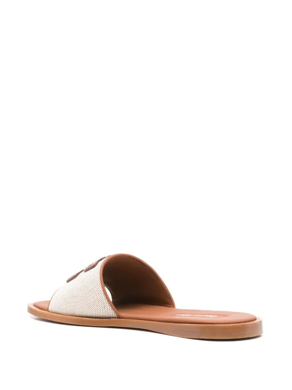 Miu Miu appliqué-logo Slides | Brown | FARFETCH