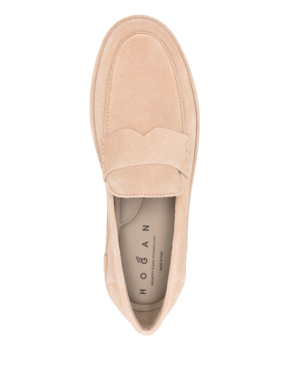 Hogan suede loafers Neutrals