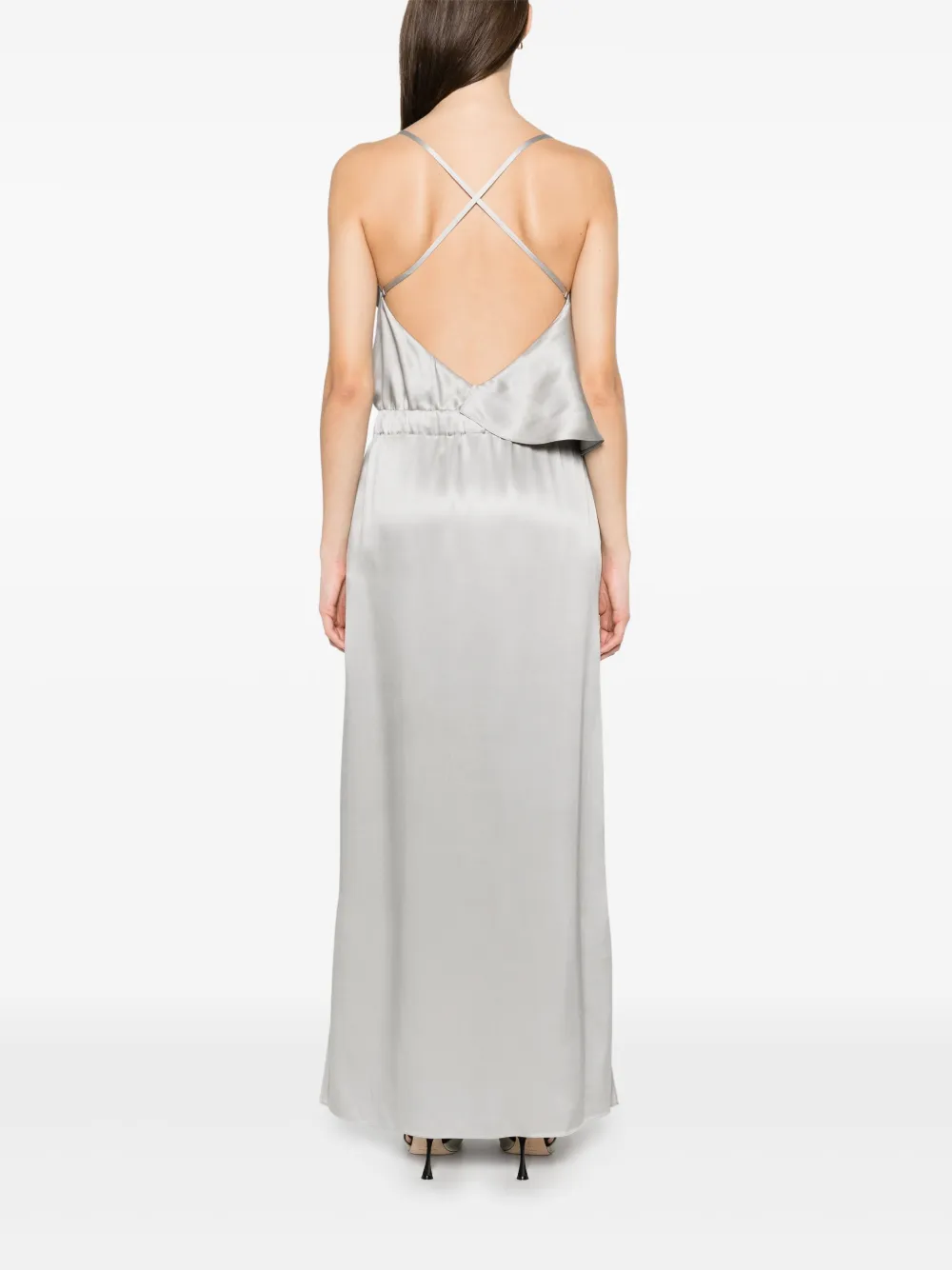 Giorgio Armani Zijden jurk Grijs