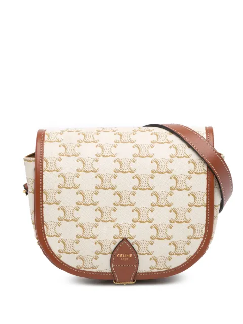 Céline Pre-Owned bolsa crossbody Medium Triomphe Coated Canvas Folco 2021