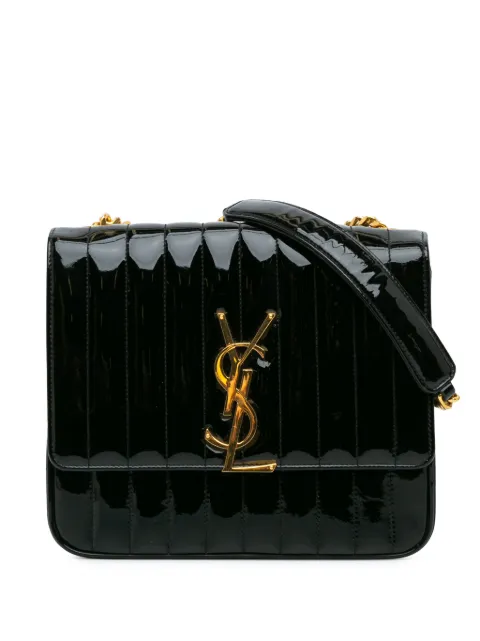 Saint Laurent Pre-Owned 2018 Large Patent Vicky crossbody bag