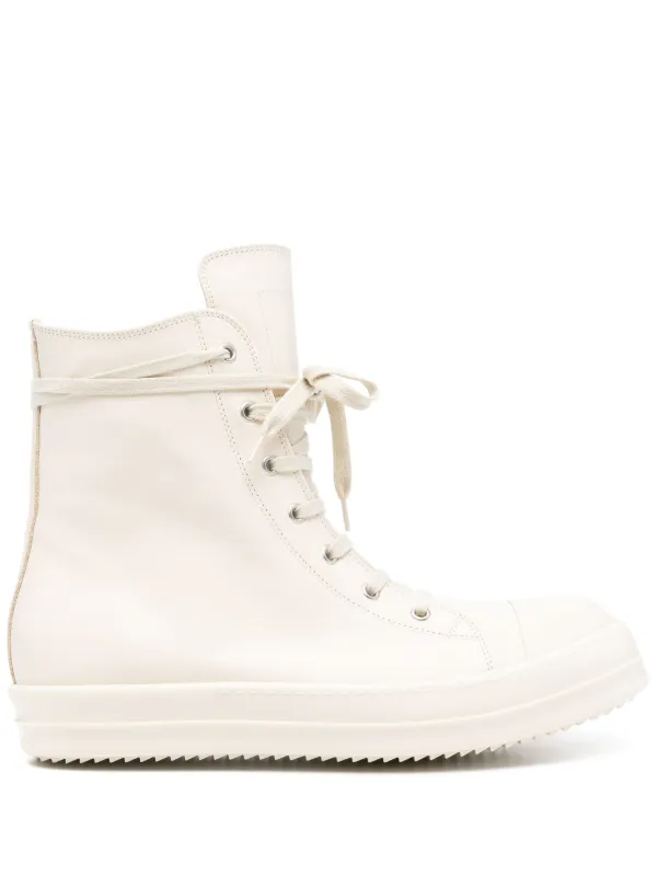 Rick Owens ハイカット スニーカー | ホワイト | FARFETCH JP