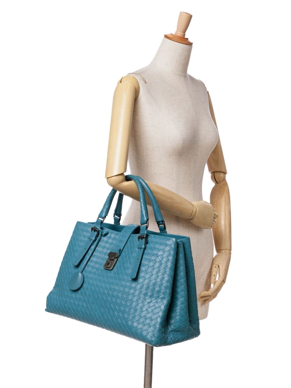 Bottega Veneta Pre-Owned 2012-2023 grote Nappa Intrecciato Roma shopper - Blauw