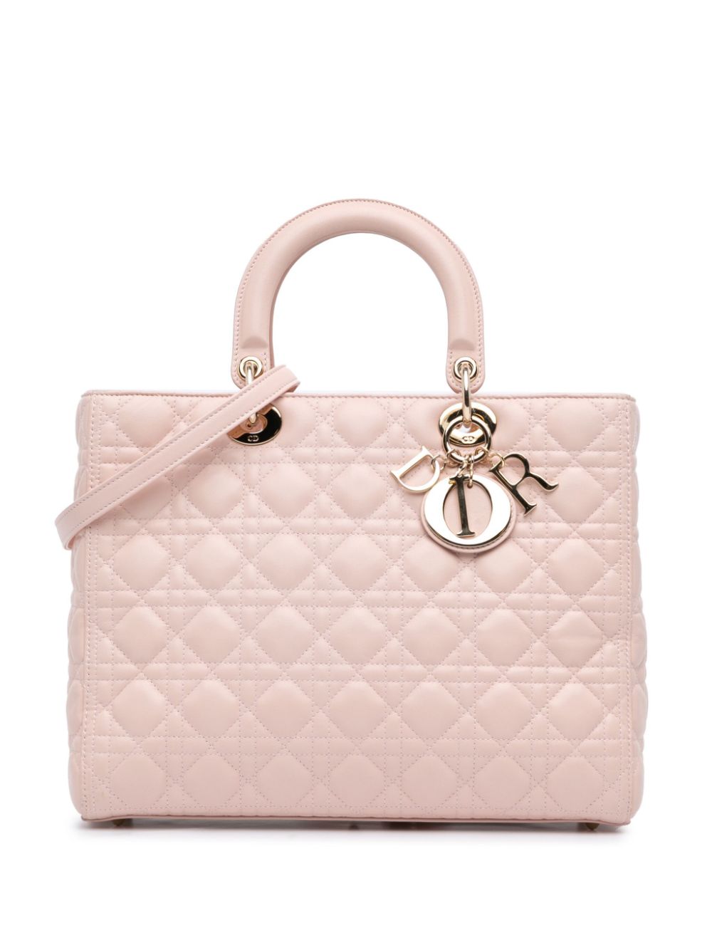 2014 Large Lambskin Cannage Lady Dior satchel