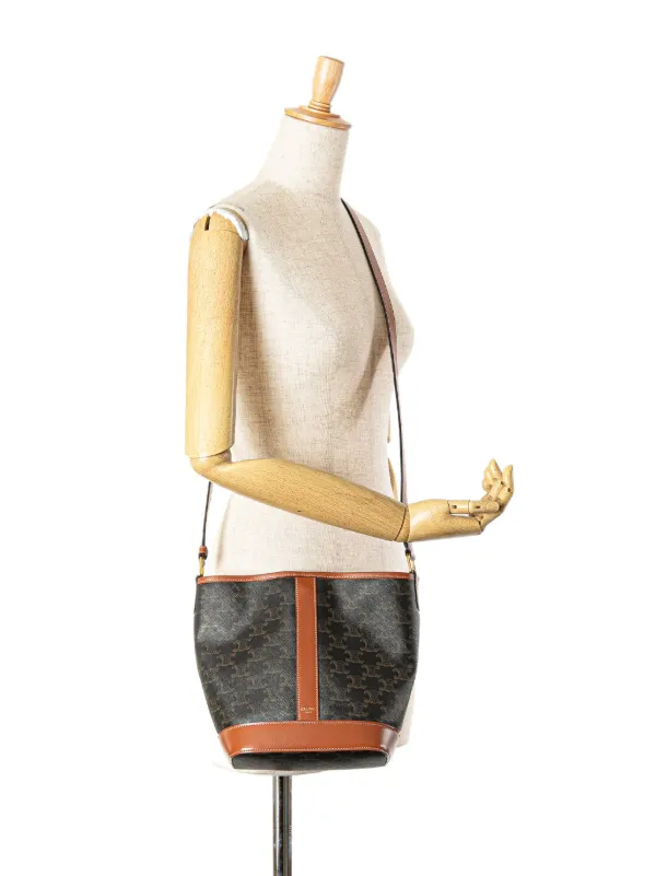 Céline Pre-Owned 2020 Small Triomphe Coated Canvas Bucket