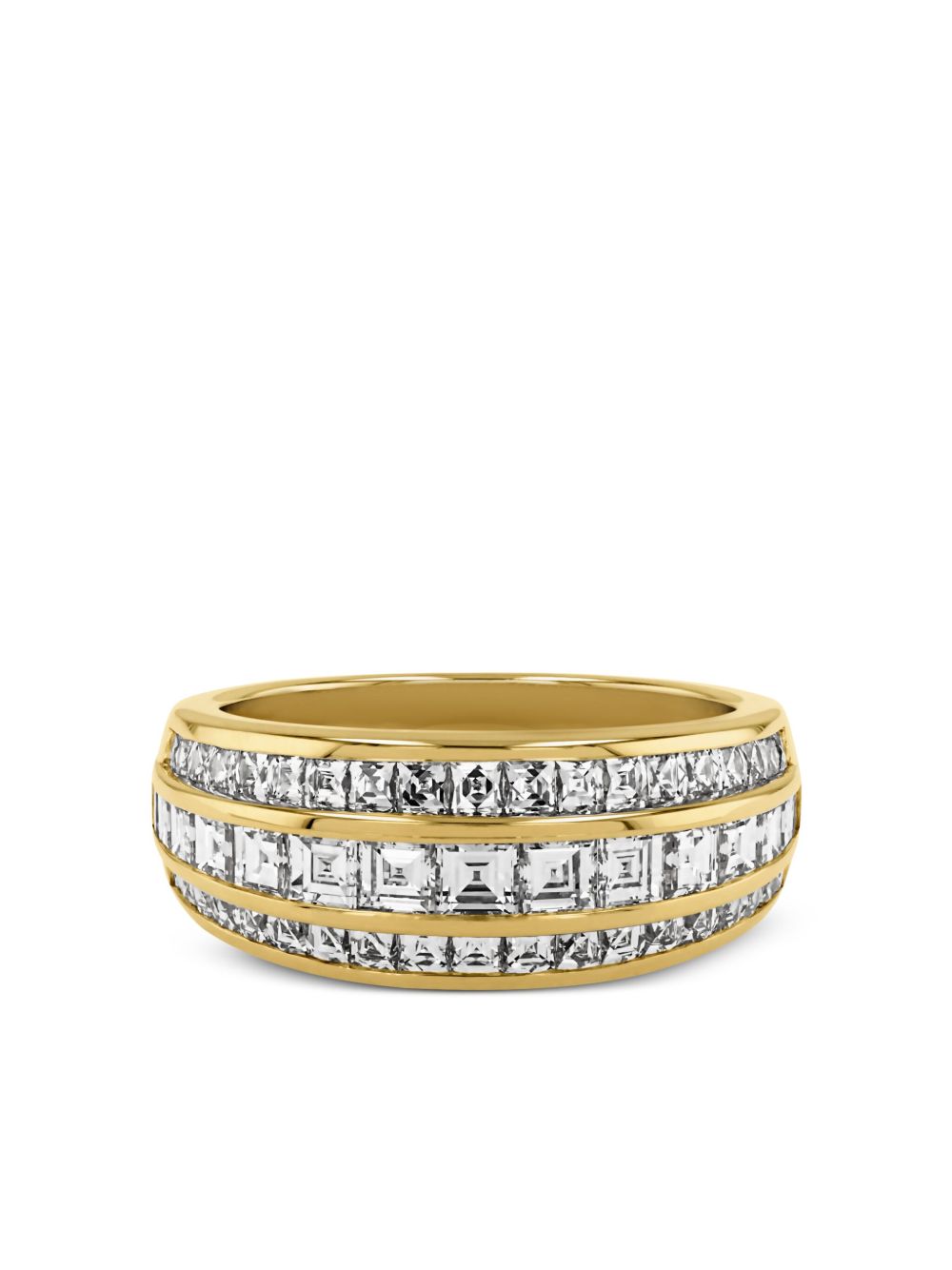 Pragnell 18kt geelgouden Manhattan ring met diamant