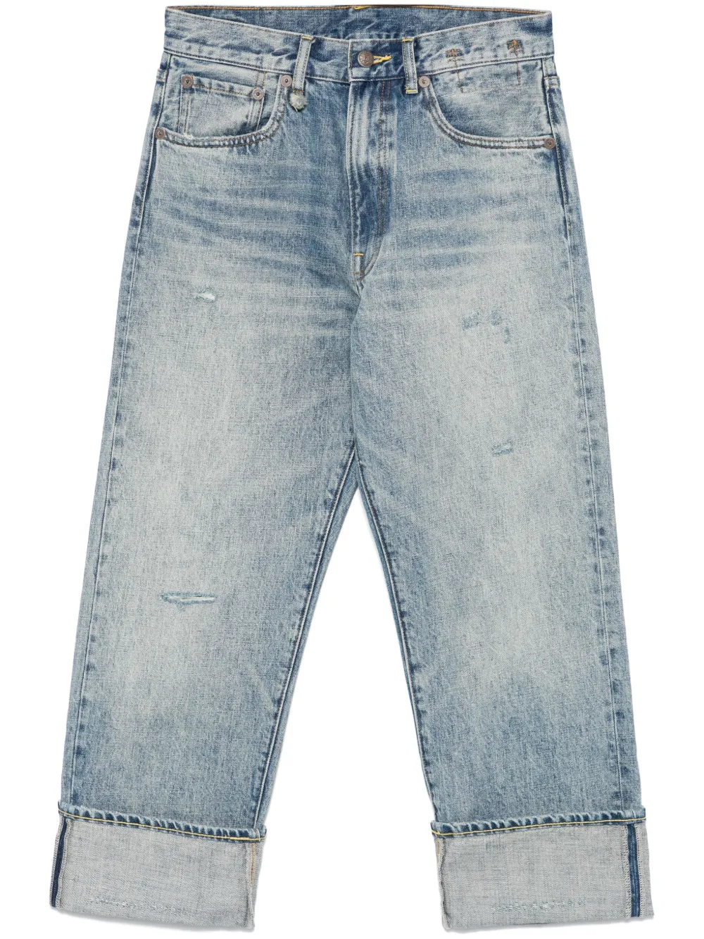 R13 X-Boyfriend jeans met cuffs Blauw