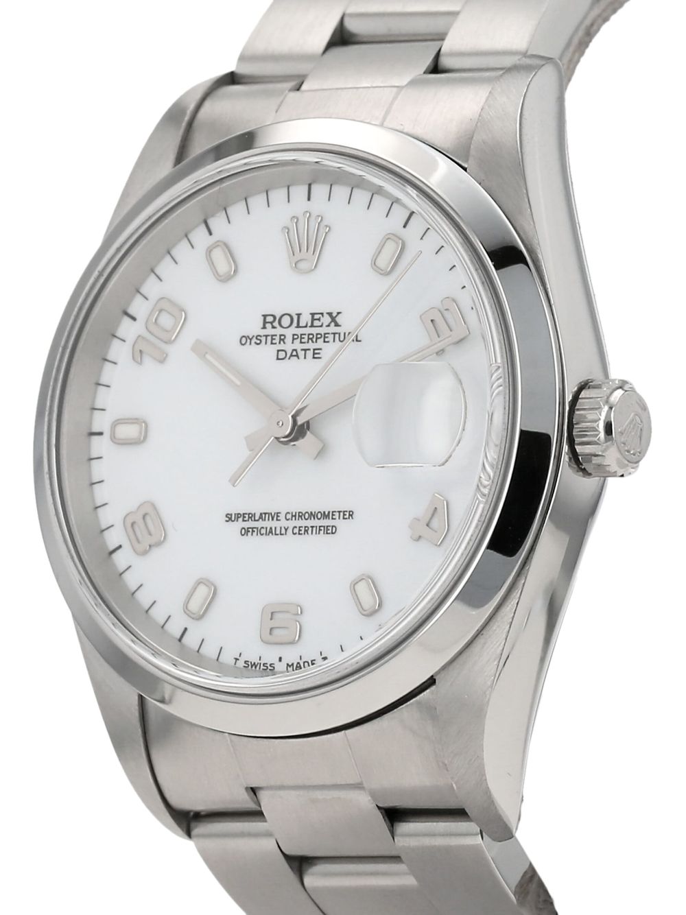 Rolex 1998 pre-owned Oyster Perpetual Date horloge - Wit