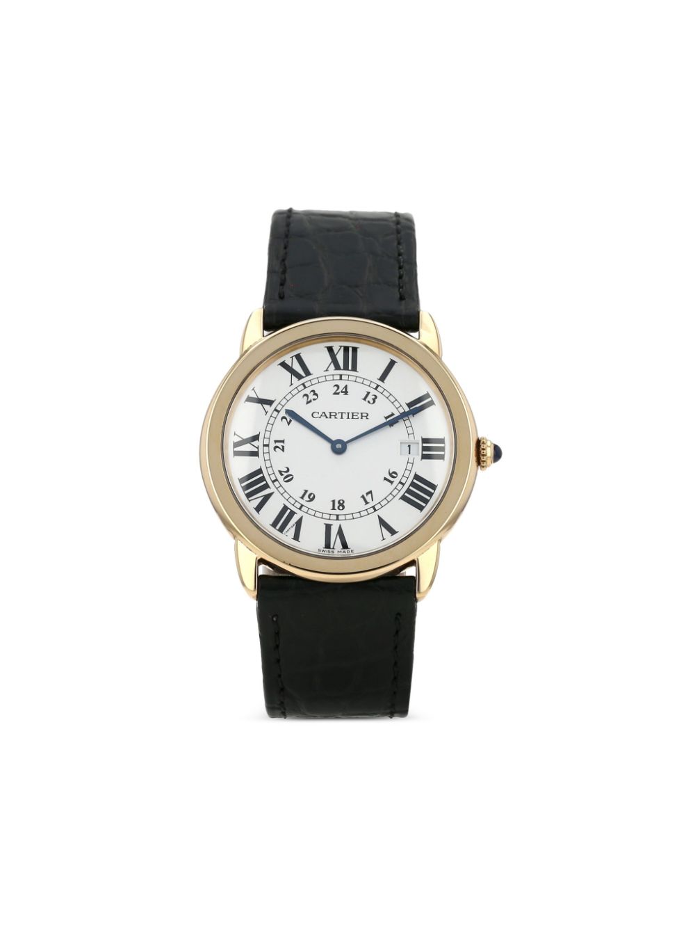 Cartier 2010 18K yellow gold and stainless steel Ronde Solo 35mm - White