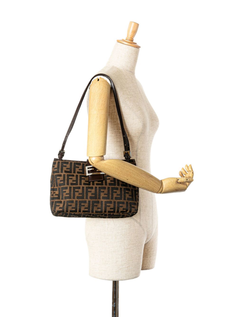 Fendi Pre-Owned 2000-2010 Zucca Canvas schoudertas - Bruin