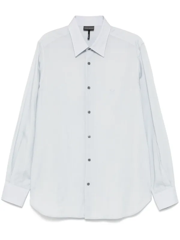 Emporio Armani Pinstripe Shirt in Blue