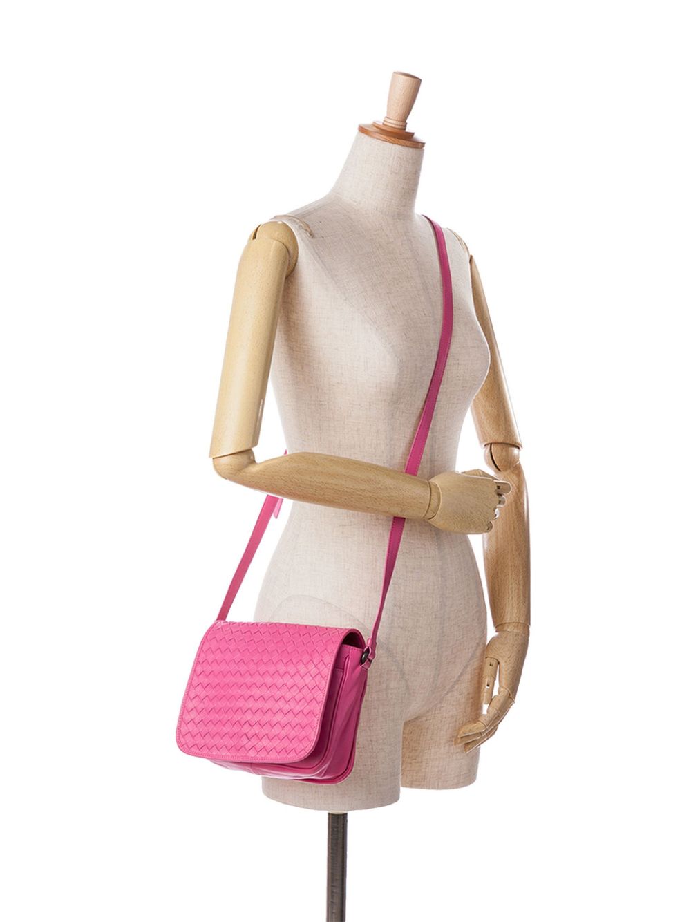 Bottega Veneta Pre-Owned 2012-2024 Intrecciato Flap crossbodytas - Roze