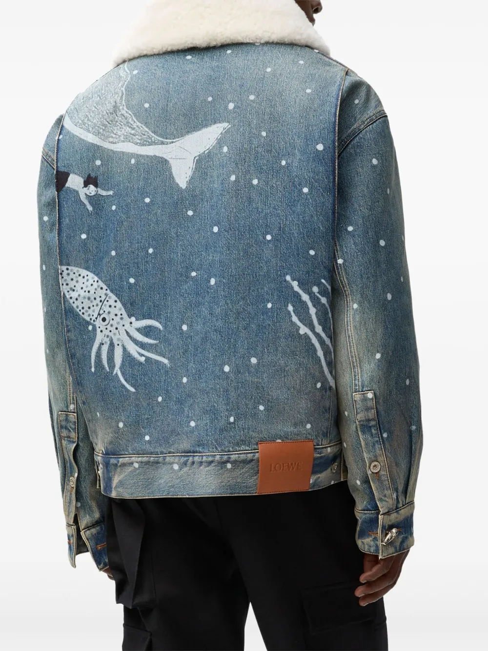 LOEWE x Suna Fujita Jacket in denim Blauw