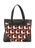 Prada Pre-Owned 2000 Leather Trimmed Printed Canvas tote bag - Brown