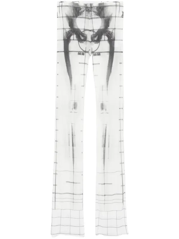 Jean Paul Gaultier Squeletor-print Trousers in White