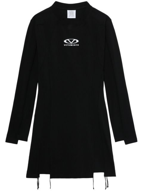 VETEMENTS logo-print mini dress 