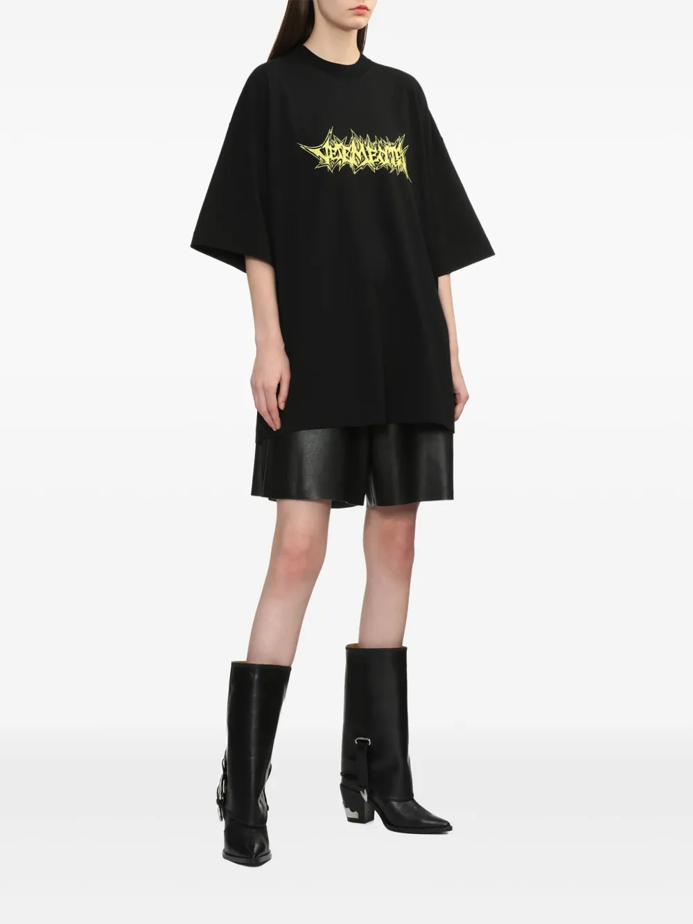 VETEMENTS T-shirt met print - Zwart