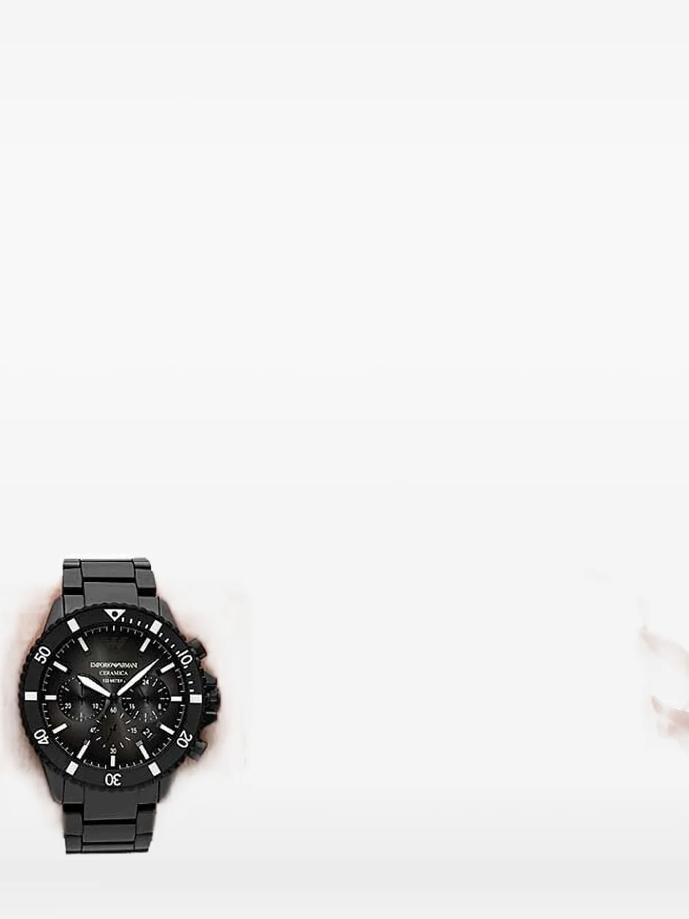 Emporio Armani Three-hand Date Stainless Steel Watch In Black