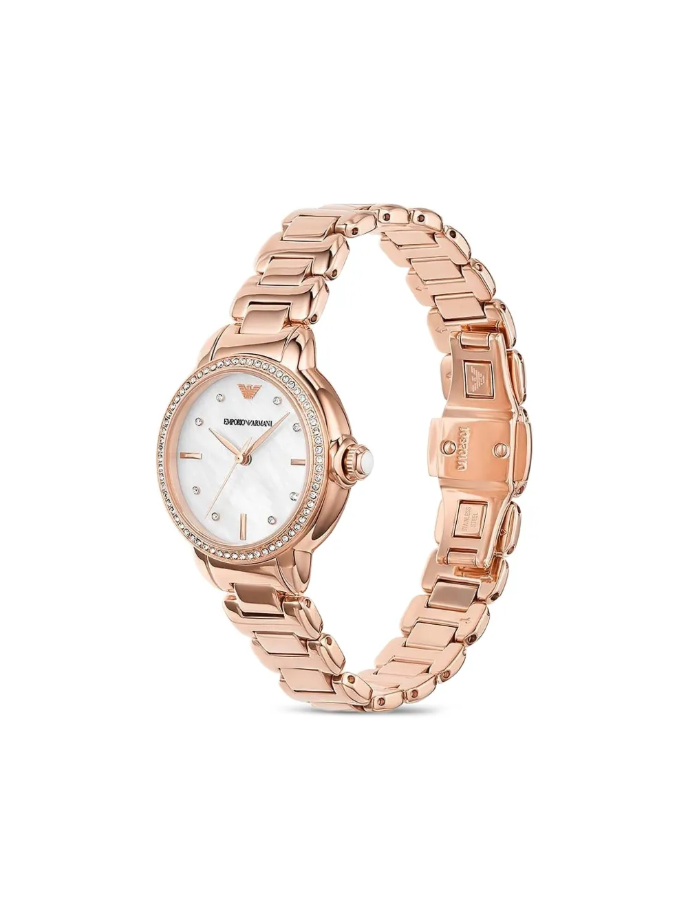 Emporio Armani Steel Crystal Bracelet 32mm In Neutral