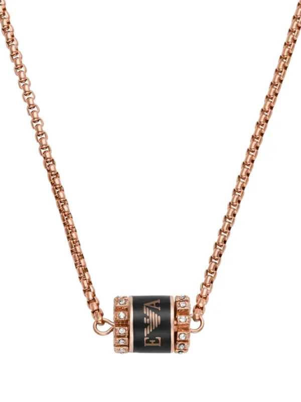 Emporio Armani Crystal-embellishment Necklace in Pink