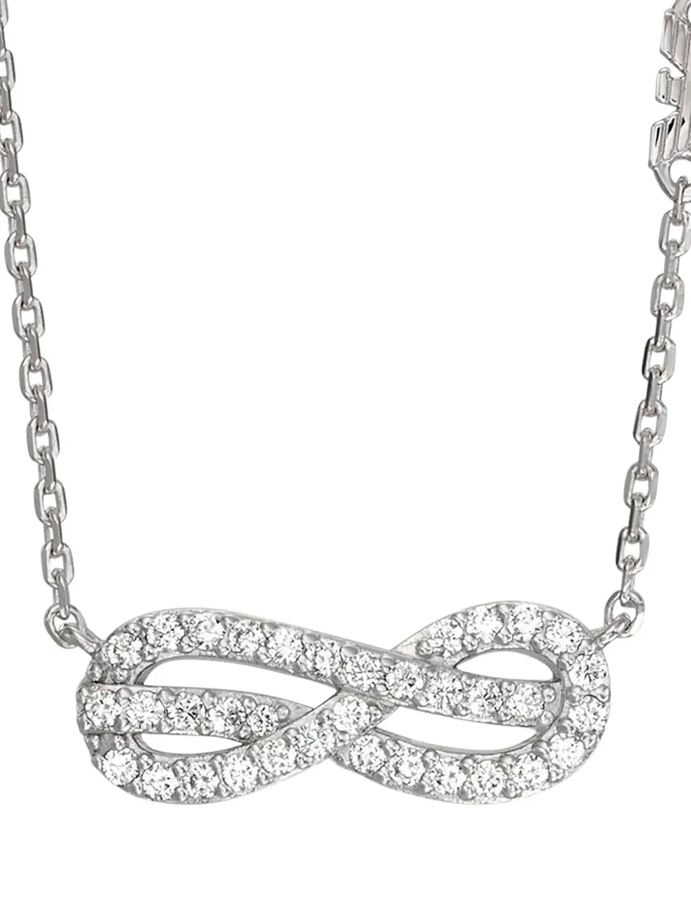 Emporio Armani Crystal-embellished Necklace In Silver