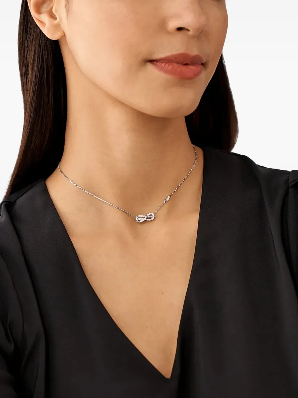 Emporio Armani crystal-embellished necklace - Zilver