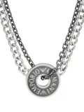 Emporio Armani double-chain disc necklace - Silver