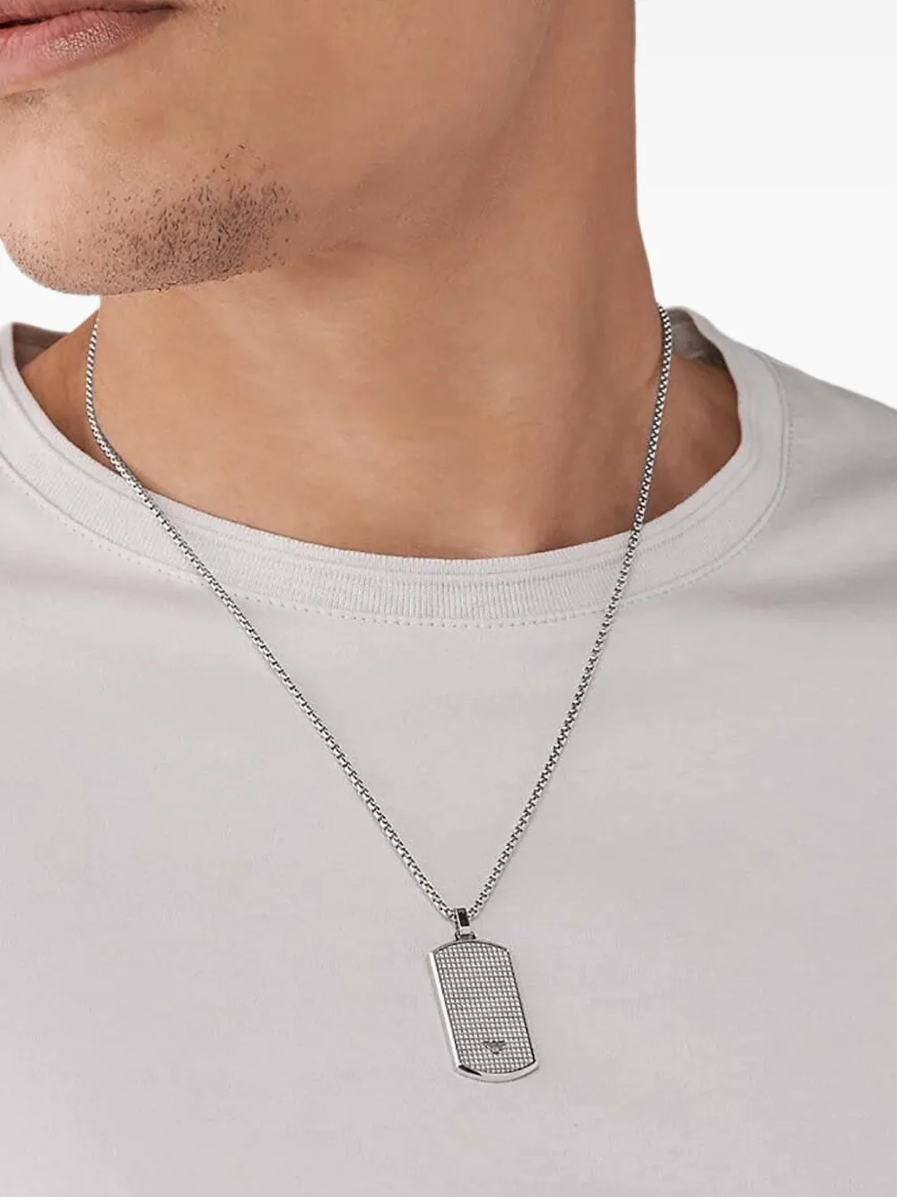 Emporio Armani tag-pendant necklace | Image 2