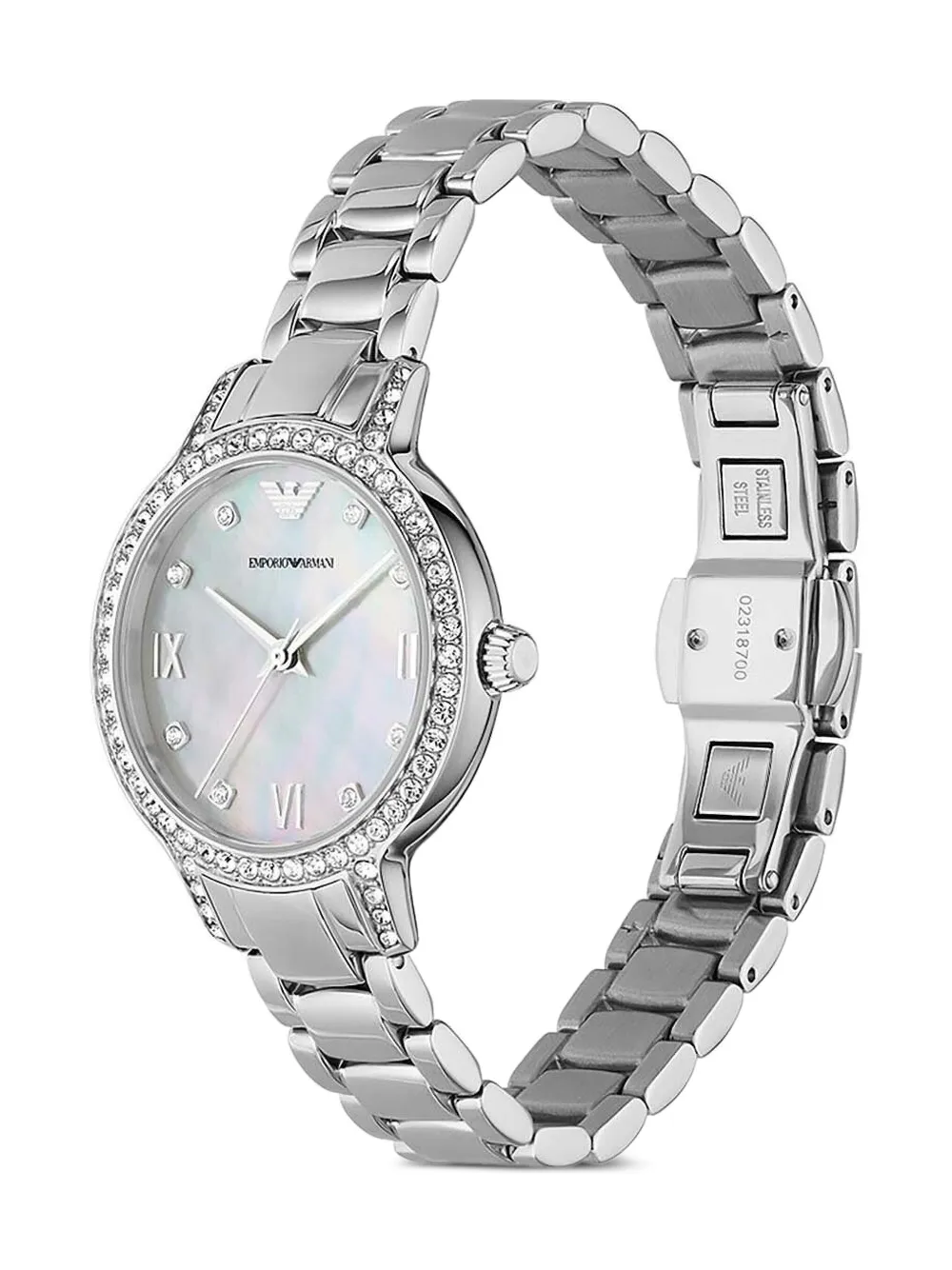 Emporio Armani Crystal 36 mm - Zilver