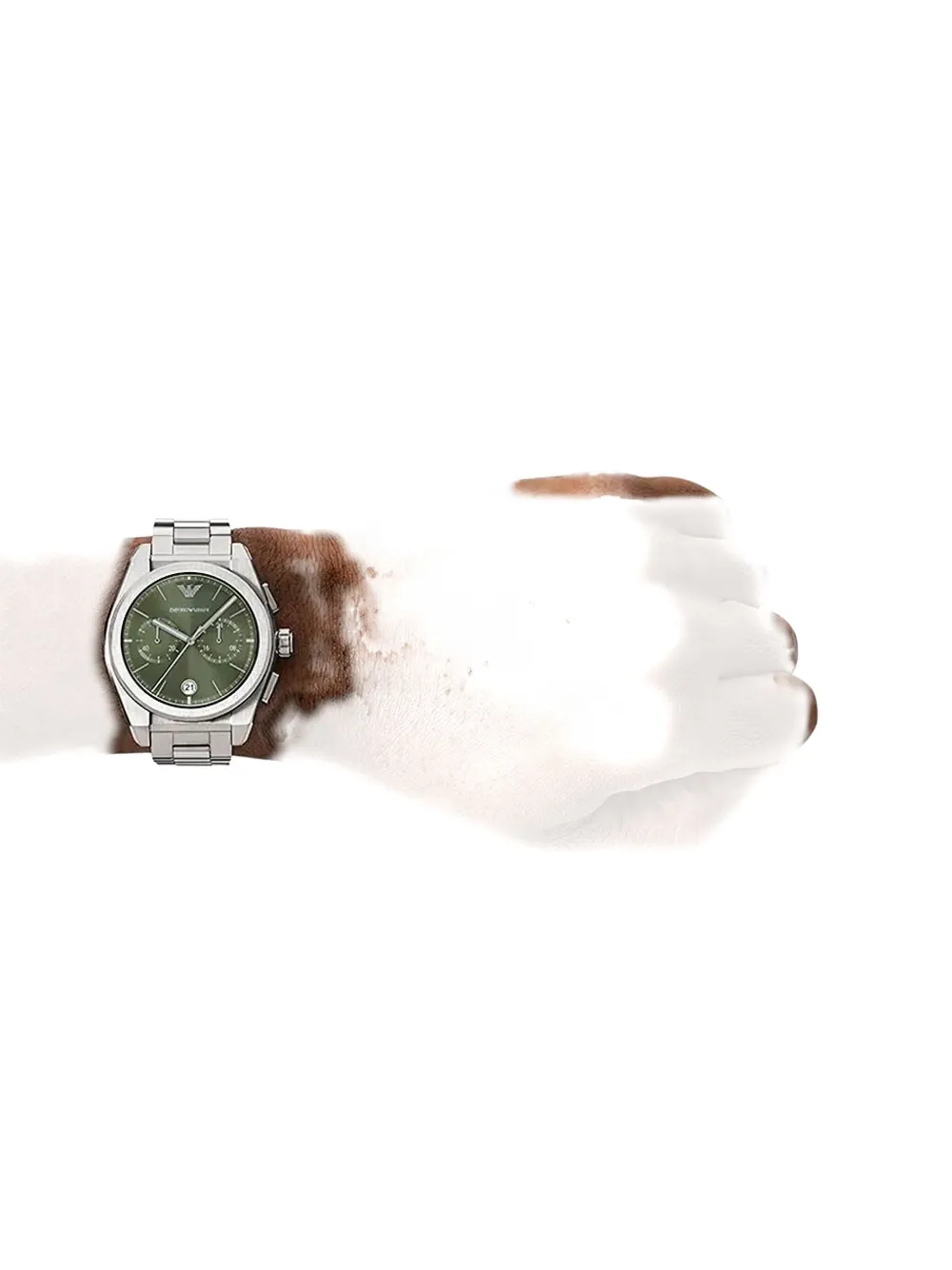 Emporio Armani Chronograph Stainless Steel 43mm In Metallic