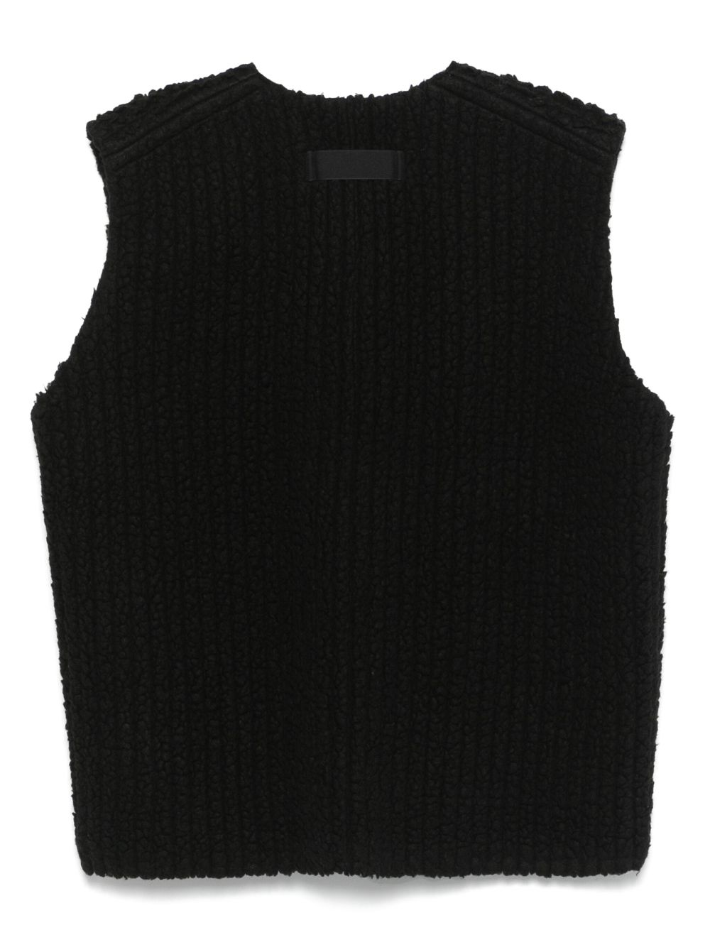 Homme Plissé Issey Miyake Fleece gilet met plooien - Zwart