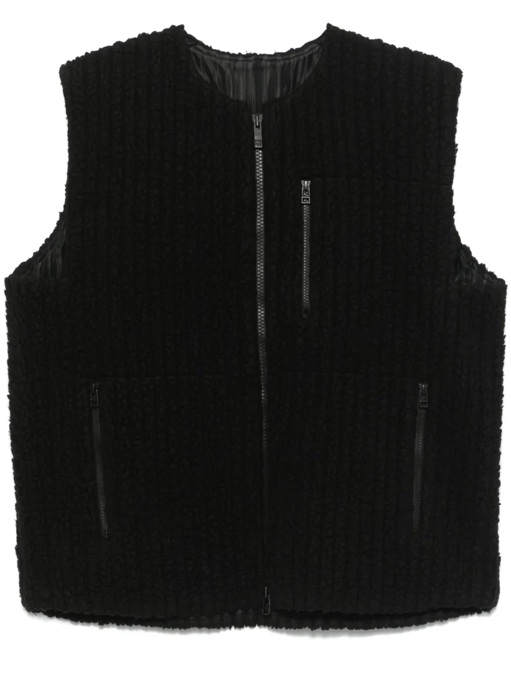 Homme Plissé Issey Miyake fleeced pleats gilet