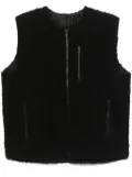 Homme Plissé Issey Miyake fleeced pleats gilet - Black