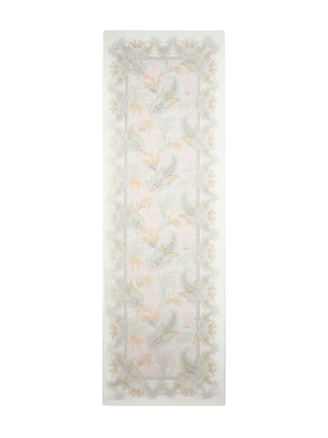 ETRO foliage-pattern silk scarf