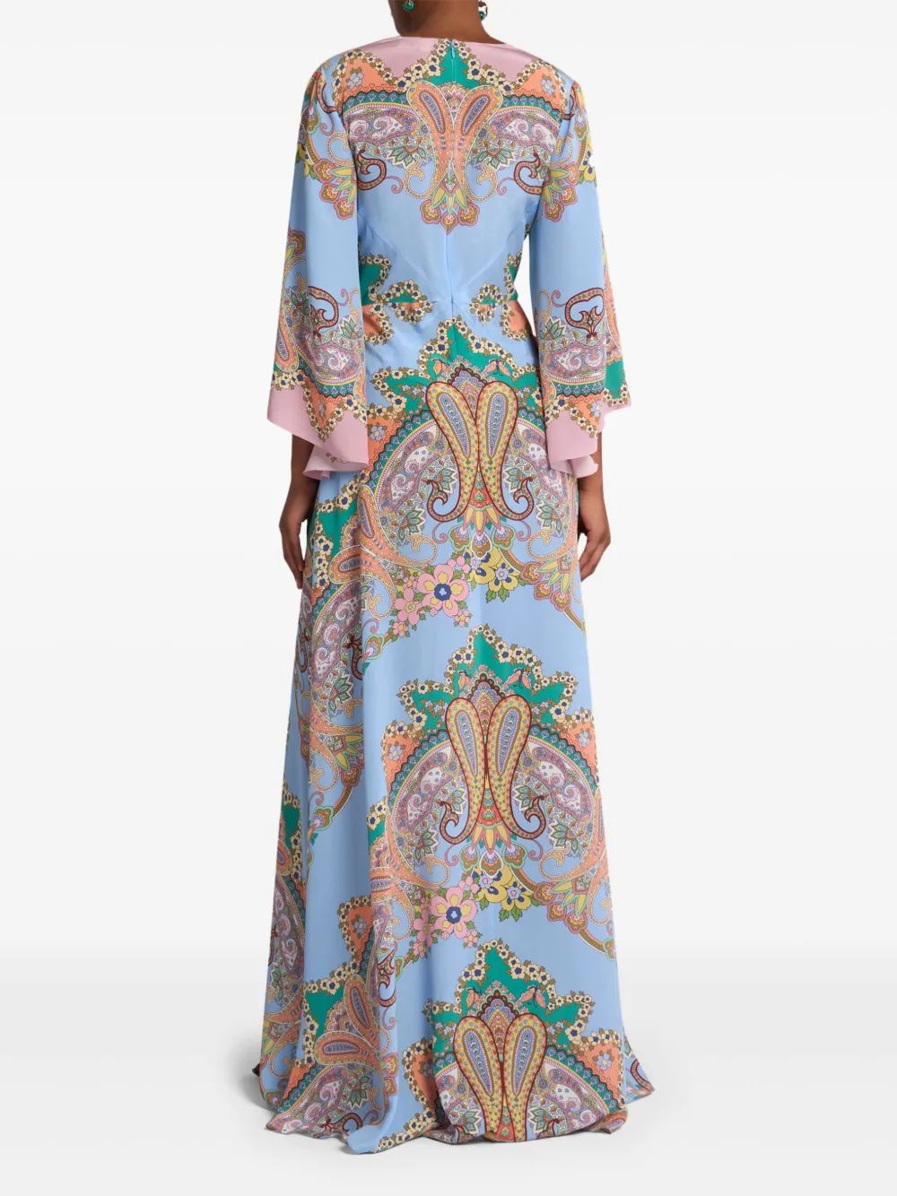 ETRO Maxi-jurk met paisley-print Blauw