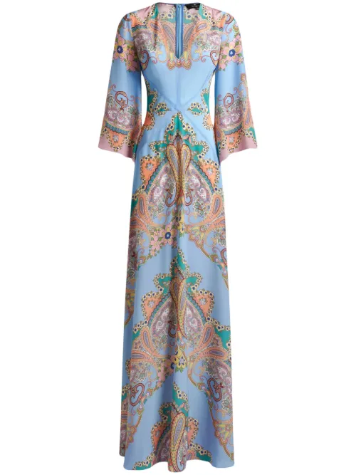 Robe longue à imprimé cachemire - ETRO - Modalova
