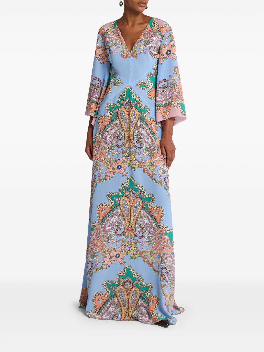 ETRO Maxi-jurk met paisley-print - Blauw