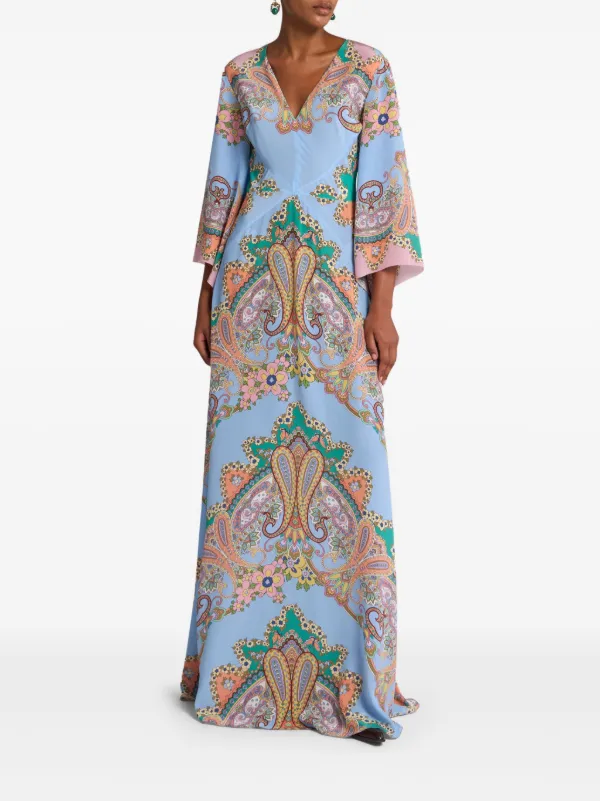 ETRO paisley-print Maxi Dress | Blue | FARFETCH