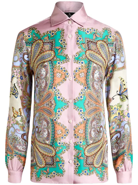 ETRO camisa con estampado de cachemira