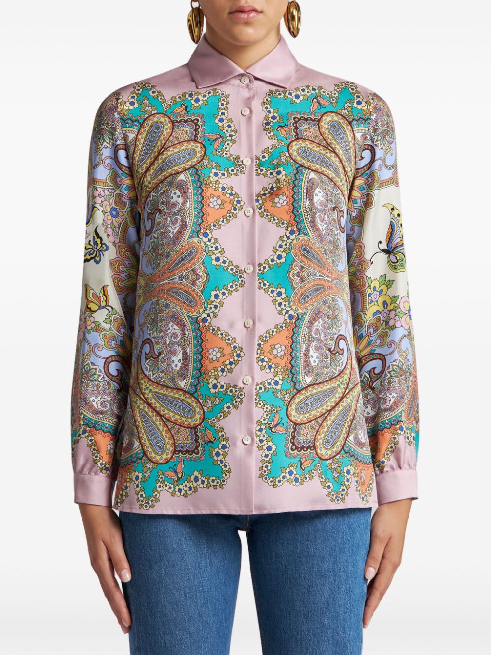 ETRO paisley-print shirt - Roze