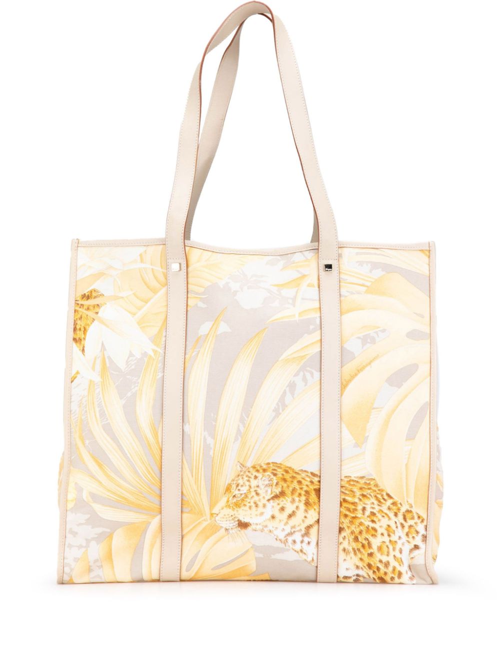 2010-2024 Nylon and Calfskin Jungle Print tote bag