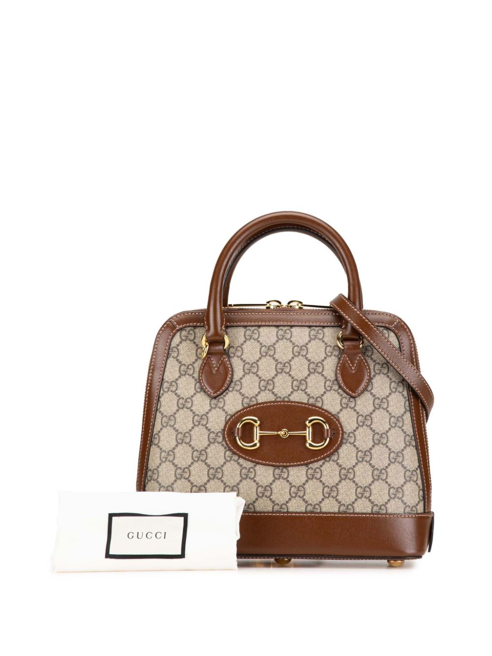 Gucci Pre-Owned 2000-2015 kleine GG Supreme Horsebit 1955 boekentas - Bruin