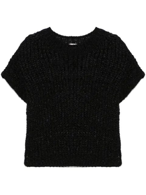 Agnona fisherman's-knit T-shirt