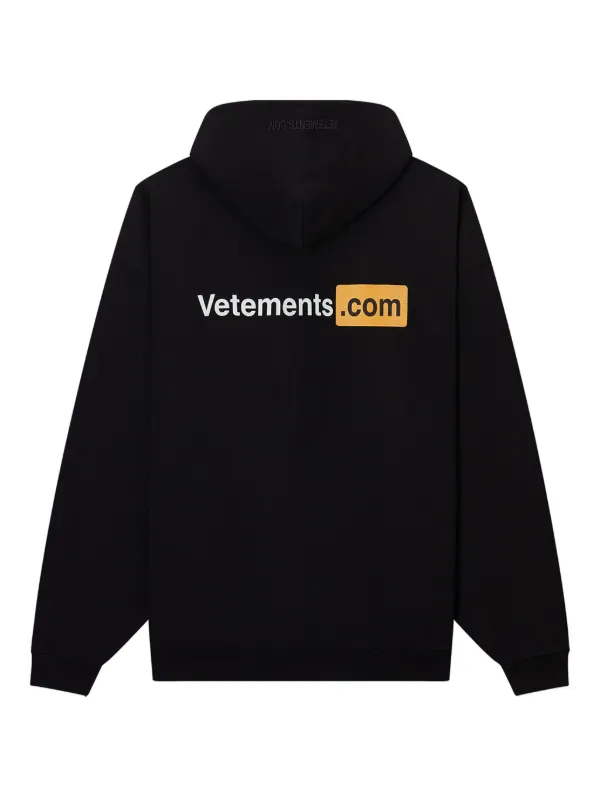 VETEMENTS ロゴ パーカー | ブラック | FARFETCH JP
